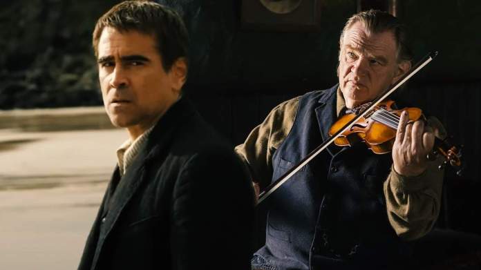 Colin Farrell as Padraic and Brendan Gleeson as Colm In The Banshees of Inisherin